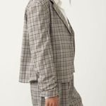 Free People Cali Plaid Blazer L Photo 2