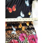 Johnny Was  Sandra Multicolor Butterflies Floral Tiered V-Neck Dress 3/4 Sleeve S Photo 6