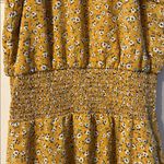 Miami  Mini Dress Mustard Yellow & White Floral Medium Photo 2