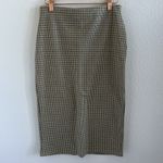 H&M Houndstooth Plaid Pencil Skirt Textured Small Photo 1