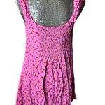 Wild Fable  baby doll mini dress tunic pink floral roses size medium Photo 3