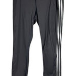 Avia Womens Athletic Leggings Black Activewear Striped Casual Medium M (8-10) Photo 0