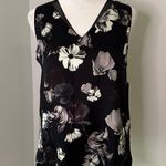 Classiques Entier navy blue floral sleeveless silk top size S NWT Photo 1