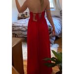 Dancing Queen Red Strapless Prom Dress Photo 1