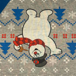 Frosty the Snowman blue raglan sleeve oversized comfy cozy sleep shirt NWT L White Size L Photo 2