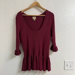 Torn By Ronny Kobo  Mauve "Kimberly" Peplum Knit Top Size Large Photo 1