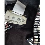 80s Vtg Farouche Jacket Black Silver Mirror Trim Zip Up Wet Look Polyester Sz 6 Photo 4