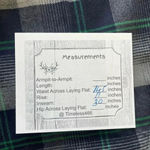 Trousers Reiko Plaid Blue Gray Green Pull On Elastic String Slim SZ S # 1775 Photo 7