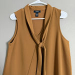Alfani  sz M brown‎ sleeveless bow blouse top Photo 1