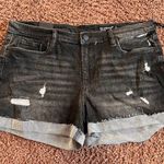 BLANK NYC  Women's Denim Shorts Distressed Black Wash Cuffed Hem The Fulton 31 NWT Photo 0