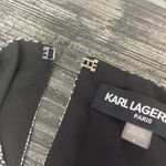 Karl Lagerfeld  Black & White Print Sleeveless Pearl Embellished Midi Dress 4 Photo 3