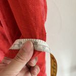 Urban Romantics  Red Striped Sleeveless Button Up Linen Blend Dress L Photo 6