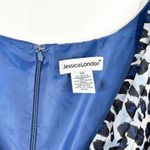 Jessica London Plus Size 24 Dress Maxi Floor Length Blue Leopard Print Lined 561 Photo 7