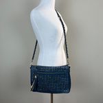 Urban Expression Urban Expressions Crossbody Bag Certified Vegan Leather Blue Brass Chain Studded Photo 1