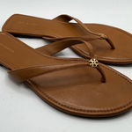 Tory Burch  Women's Capri Leather Flip Flop Sandals size 10 leather brown Photo 0