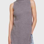 White + Warren Cashmere Sleeveless Tunic Gray, Size S Gray Photo 1