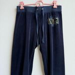 Juicy Couture Rare Vintage Navy Blue Low Rise Velour Pants Size XS Snap Pockets Photo 1