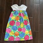 Lilly Pulitzer ‎ floral dress Minnie zinnie strapless cruise summer small Photo 2