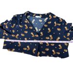 Jugeunke Beaver Novelty Print Shirt Womens Medium Lightweight Minimalist Forest Black Photo 9