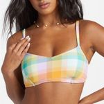 Billabong NEW Colorful Plaid Bikini Top Bralette Photo 0