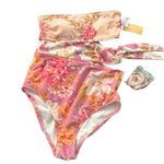 Kona Sol New NWT Strapless Cutout One Piece Swimsuit Size Medium 8-10 Photo 0