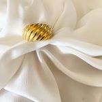 18K Chunky Croissant Gold Statement Ring Photo 3