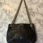 Rebecca Minkoff  Swing Double Chain Black Leather Shoulder Bag Women's Handbag Photo 0