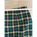 Pendleton Wool Skirt Size 10 Houndstooth Tweed Teal Black Vintage Made in USA Photo 6