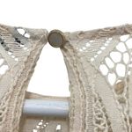ZARA Lace Ruffle Top M Beige Cream Cropped Boho Prairie Cottagecore Romantic Photo 8