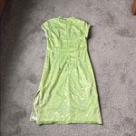 Green Floral Jacquard Chinese Dress SIZE S Photo 3