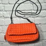 Bottega Veneta Expandable Chain Crossbody Bag Intrecciato Nappa Small Orange Photo 0