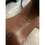 Coach  Tea Rose Embellished Block Heel Ankle Strap Sandals Nude Leather 9.5 Photo 9