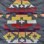 Johnny Was  Medium‎ Gray Aztec Cross Stitch Tunic Top 3/4 Slv Knit Southwestern Photo 10