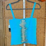 Dolce Cabo Blue Ruched Cut Photo 3