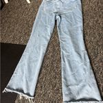 Paige  High Rise Laurel Canyon Flare Denim Jeans Distressed Faded Sz 32 Photo 5