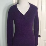 Merona Purple V-Neck Wool Blend Sweater Size XS Photo 6