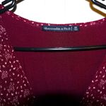 Abercrombie & Fitch  Burgundy Floral Boho Dress S/P Photo 6