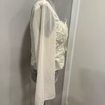 Cider Cedar Sz:L Cream Bodice Peasant Cottagecore Eyelet Top Sheer Bell Sleeves. Photo 8