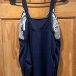 Motherhood  maternity blue/white swim taniki top size large . Photo 3