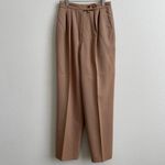 Christian Dior Vintage Camel Tan Pure Wool High Rise Straight Leg Trouser Pants Photo 1