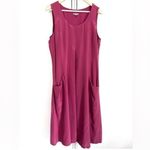 J. Jill Maroon 100% Silk Tank Top Dress with‎ Pockets Scoop Neck Size L Red Size L Photo 1