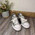 Converse  All Star Womens Silver Metallic Glitter Sparkle Low Top Sneaker Shoe 7 Photo 1