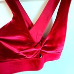 Fabletics Red Velvet Twist Front Crop Top Sleeveless Tank Cami Y2K Party Photo 2