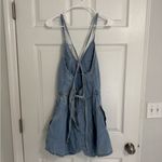 Women's Light Blue Denim Romper Size L Photo 5
