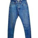 RE/DONE  Ultra High Rise Button Fly Dark Wash Straight Leg Jeans US 26 Photo 0