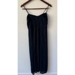 Abercrombie & Fitch ‎ Camille Women Size Small P Blue Satin Side Slit Midi Dress Photo 3