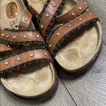 Birkenstock Betula Rhinestone Stud Brown Leather Strappy Sandals Euro 39 Size 8 Photo 9