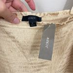 J.Crew J.‎ Crew Squareneck smocked satin cropped top Soft Yellow Size M Photo 2