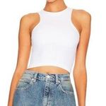 Free People Clean Lines Crop Tank in White Size Medium/Large Photo 0