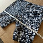 Spanx  Shorts Navy painted dots 10” stretchy women’s shorts, pockets, size XL Photo 11